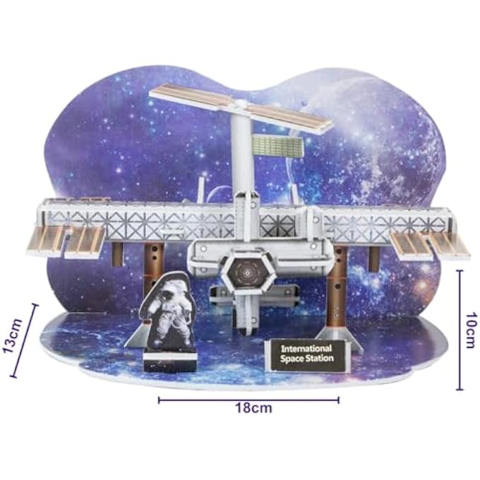 3D PUZZLE SPACE & ORBITAL WONDERS INTERNATIONAL SPACE STATION MINI UNIQUE & COLLECTIBLE MODEL ASSEMBLY BUILDING KIT FOR KIDS & ADULTS 34PCS - Image 4